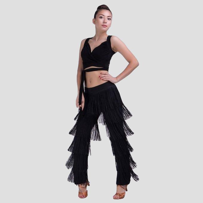 Buy YILINFEIER Women Black Leopard Print Latin Dance Pants Dancing Panty  Practise Clothes Suits Samba Tango Chacha, Black, Large at Amazon.in